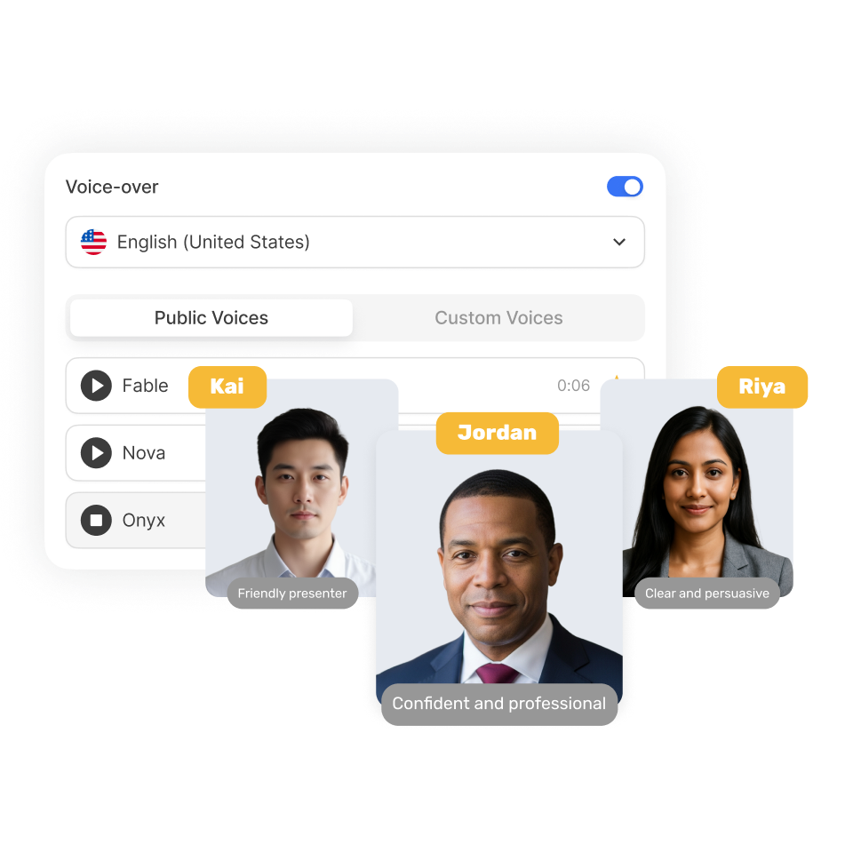 Customize pacing, avatar, and background music in the campus promo video maker